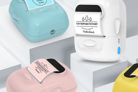 Portable Mini Printer P50 Thermal Adhesive Label Printer without Ink Bluetooth Sticker Printer Barcode Price Tag Label Maker