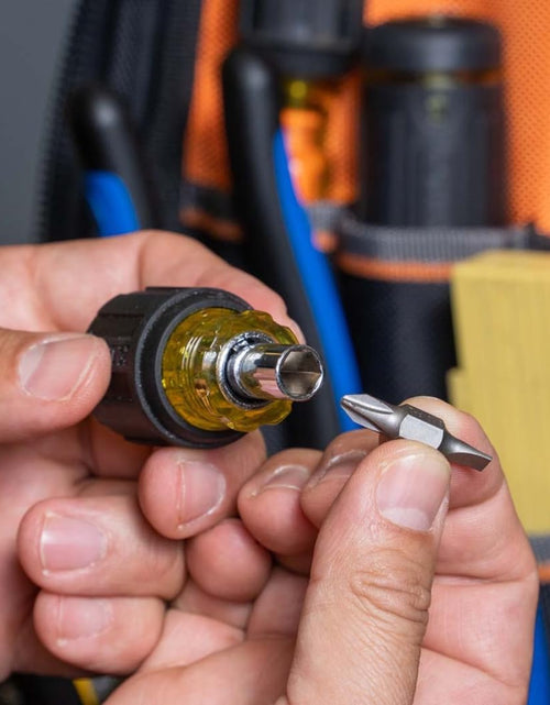 Load image into Gallery viewer, 32561 Multi-Bit Screwdriver / Nut Driver, 6-In-1 Stubby Screwdriver with 2 Phillips, 2 Slotted Bits, 2 Nut Drivers
