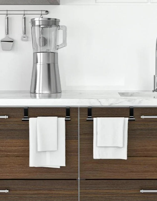 Load image into Gallery viewer, Towel Rod Steel Metal Wire over Cabinet Towel Rack Storage Organizer Bathroom Door Hanging Towel Rack Punch-Free Rag Hanger
