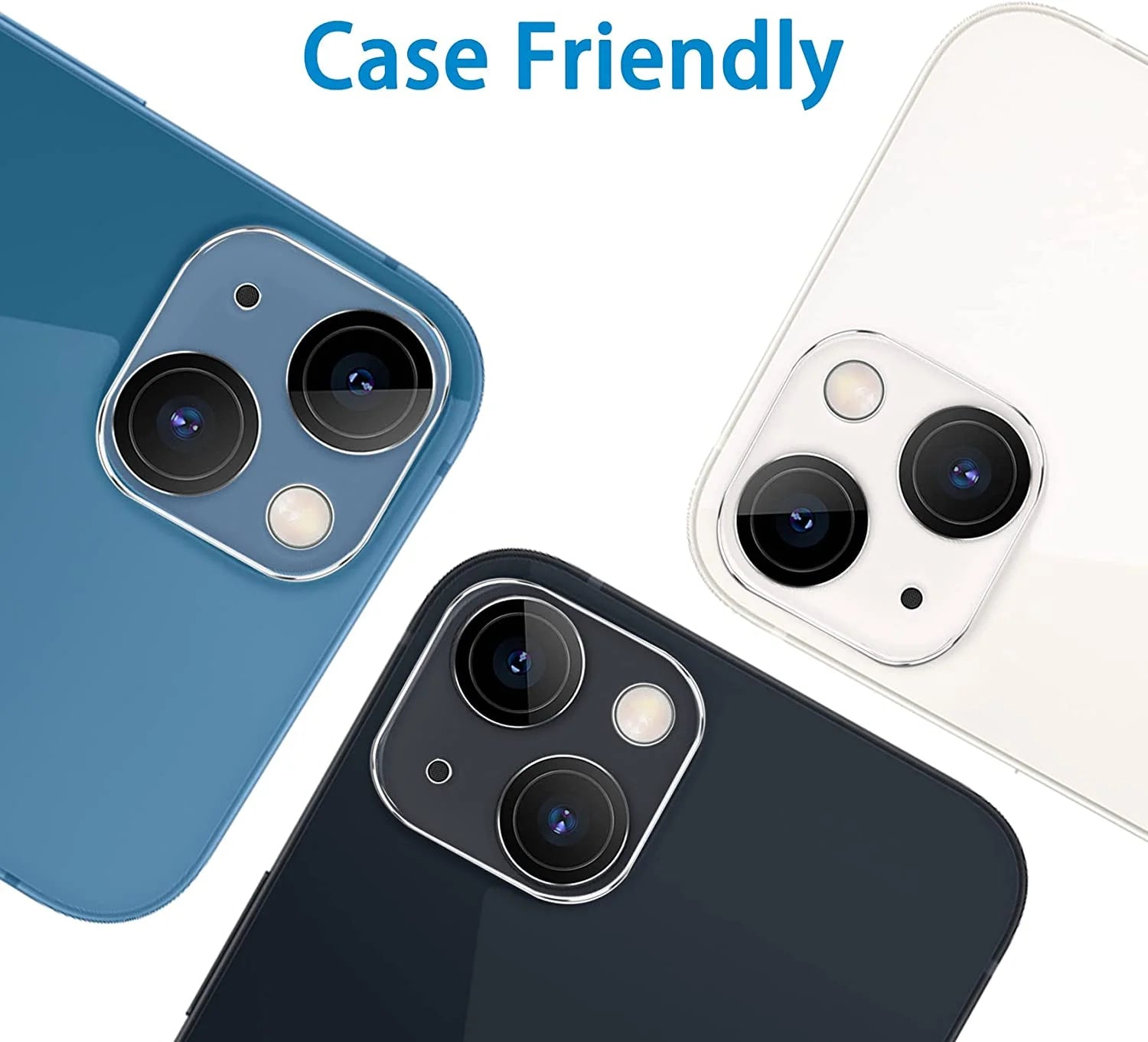 Protector De Lente De Cámara Para Iphone 14 Y Iphone 14 plus 2022, Cubierta De Lente De Vidrio Templado Transparente HD Premium [Compatible Con Funda] [Resistente a Arañazos] [Fácil Instalación] [Círculo Nocturno]