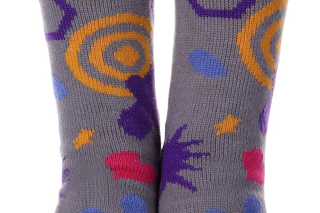 Non Slip Slipper Socks for Womens Fuzzy Soft Cozy Grippers Winter Warm Animal Fleece-Lined Home Socks