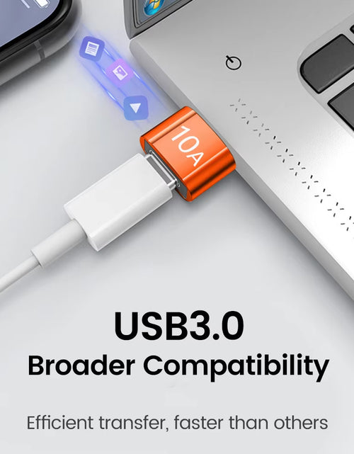 Load image into Gallery viewer, 10A USB Type C to USB a Adapter USB 3.0To Type C OTG Converter Connector for Macbook Ipad Huawei Xiaomi Samsung
