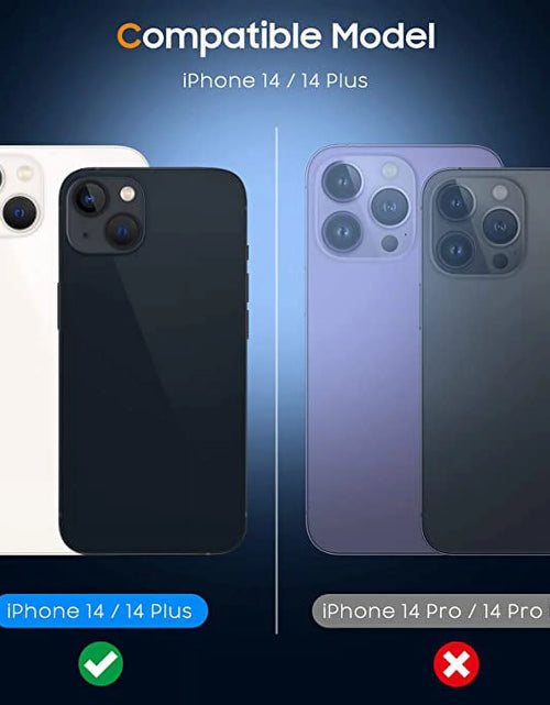 Load image into Gallery viewer, Protector De Lente De Cámara Para Iphone 14 Y Iphone 14 plus 2022, Cubierta De Lente De Vidrio Templado Transparente HD Premium [Compatible Con Funda] [Resistente a Arañazos] [Fácil Instalación] [Círculo Nocturno]
