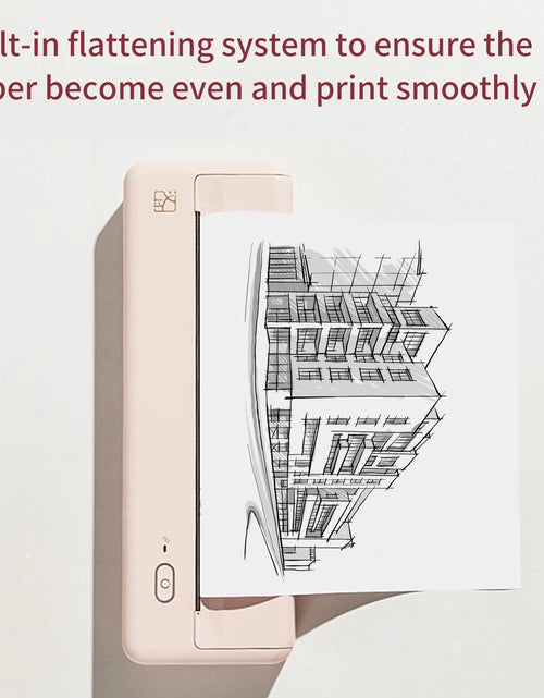 Load image into Gallery viewer, Wireless Portable Printers - A4 Thermal Printer for Travel, Mobile Office, School, Home - Bluetooth Printer Compatible with Ios Android Phone &amp; Laptop, Pink
