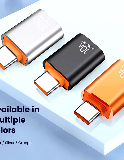 Load image into Gallery viewer, 10A USB Type C to USB a Adapter USB 3.0To Type C OTG Converter Connector for Macbook Ipad Huawei Xiaomi Samsung
