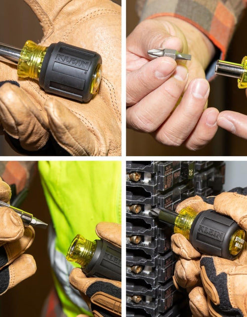 Load image into Gallery viewer, 32561 Multi-Bit Screwdriver / Nut Driver, 6-In-1 Stubby Screwdriver with 2 Phillips, 2 Slotted Bits, 2 Nut Drivers

